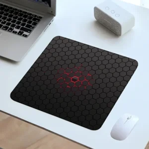 Non-Slip Rubber Mouse Pad – Oblong Geometric Hexagon Design