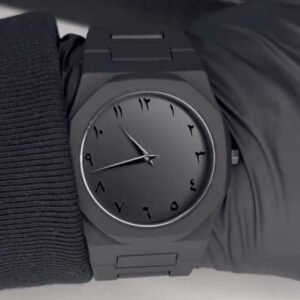Black Aura Quartz Watch – Stylish Analog Watch for Men & Boys