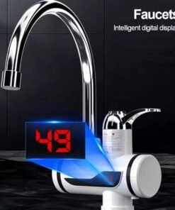 Instant Electric Water Heater Tap - 360° Hot and Cold Faucet - Shockproof and Digital Display