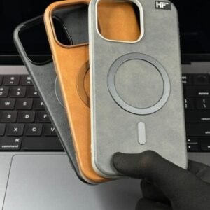 Premium Quality Leather With MagSafe Back Case For iPhone 16 Pro Max