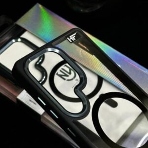 NJOYNY Color Border Magsafe Acrylic Back Case For Samsung Galaxy S25 Ultra | Galaxy S25 Ultra Covers