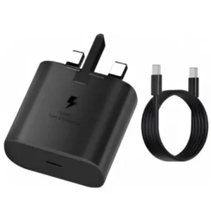 Samsung 25w Travel Adapter 1m C2c Cable Black 3 Pin